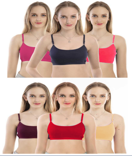 WOMEN'S COTTON NON PADDED NON WIRED SPORTS BRA (PACK OF 6) – APEXA  ENTERPRISE