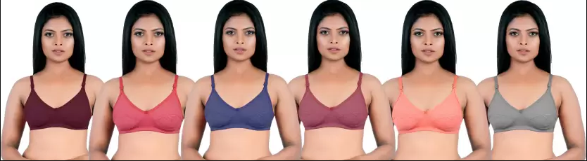 Non-Padded Non-Wired Regular Bra for Women Pack of 3 3 Bra Indian