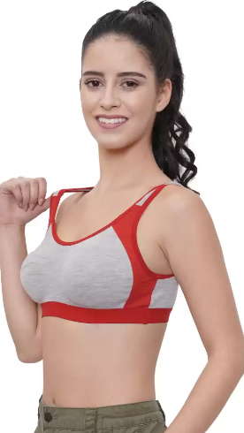 Women's Nylon & Spandex Non-Padded Wire Free Sports Bra (Pack Of 6)