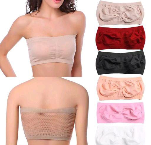 Piftif Women's Cotton Non-Padded Wire Free Tube Bra Highly Stretchable  Seamless ,Strapless,Non paded Tube Bra,Wireless strapless bra go with any  off shoulder tops